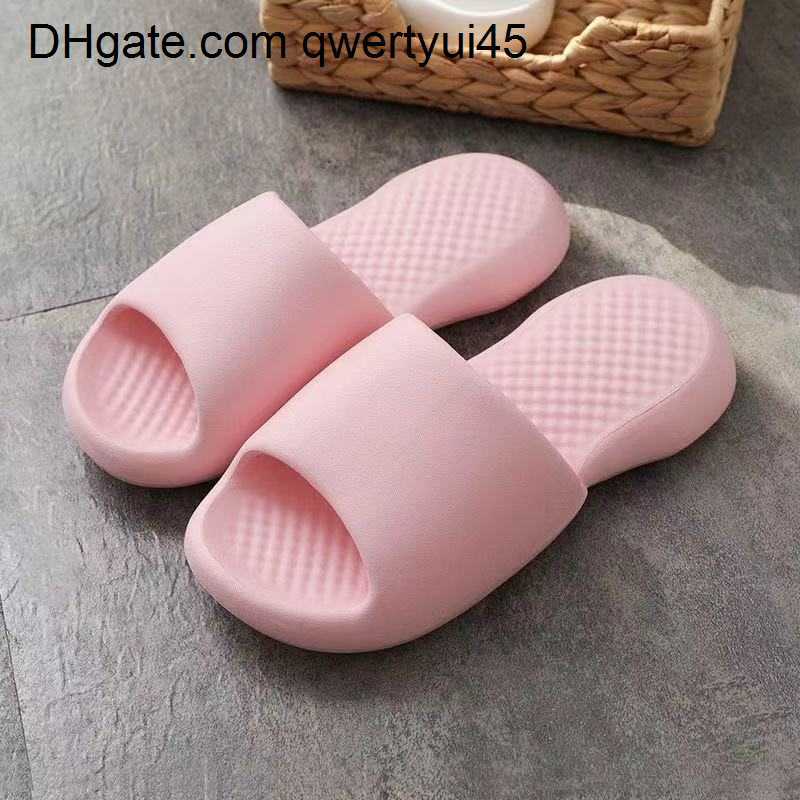 

qwertyui45 Slippers Slippers Women's Soft Thick-Soled Slippers Household Indoor Bathroom Slippers Non-Slip Feet Odor Couple Sandals 021723H, Navy blue