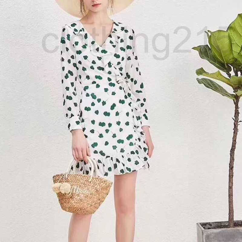 

Skirts&Skorts Designer new 16 mm crepe Chine silk strawberry print lace up wrapped dress in spring and summer of 20 LUY3, White