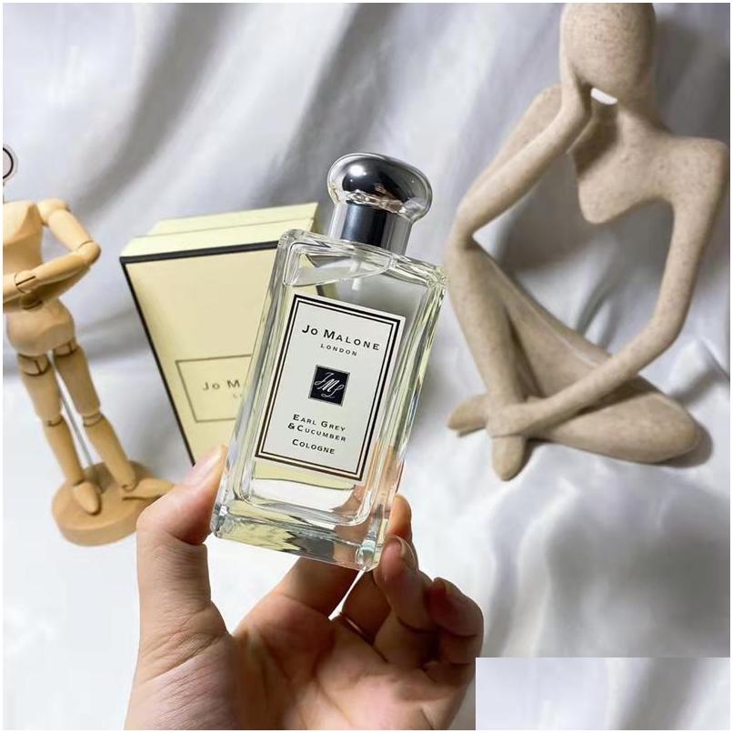 

Perfume Bottle Jo Malone London Per 100Mlearl Grey Cucumber Honeysuckle Davana English Pear Sea Salt Berry Wild Bluebell Pers Fragra Dhk26