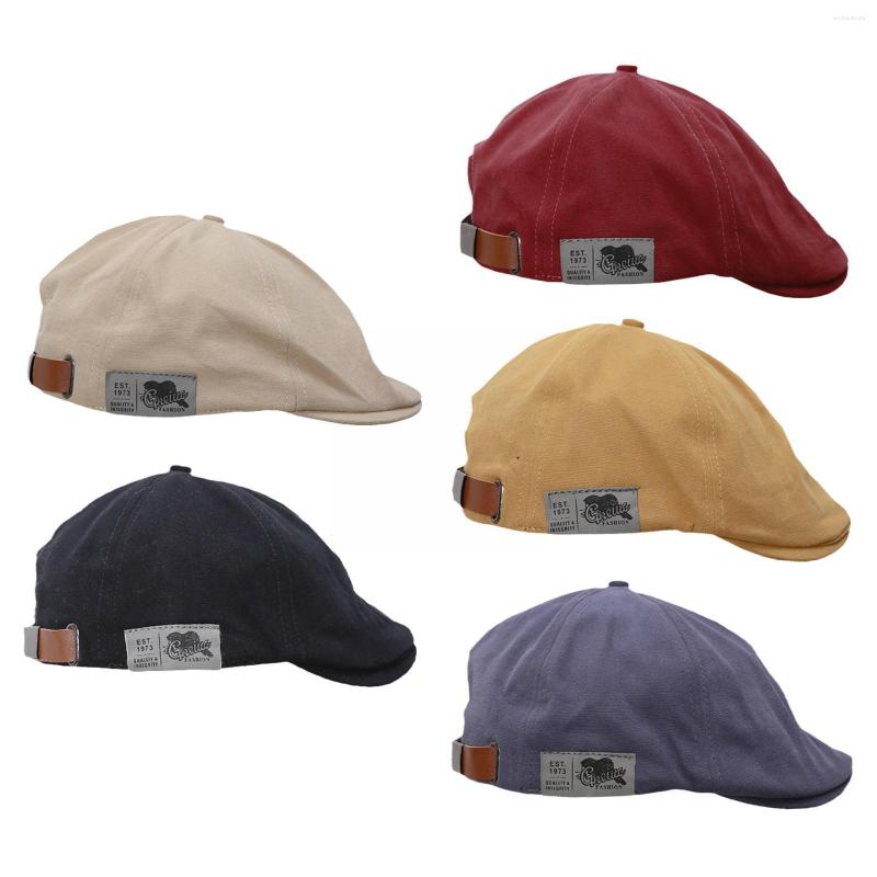 

Berets Unisex Cotton Beret Octagonal Forward Peaked Autumn Women Hats Caps Military Winter Street Painter Hat Girl A6n6, Black