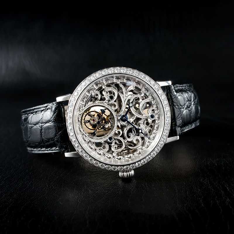 

High Quality Fashion Iced Out WatchesMens Wrist Luxury Round Cut Lab Gr WBDI, Rose gold