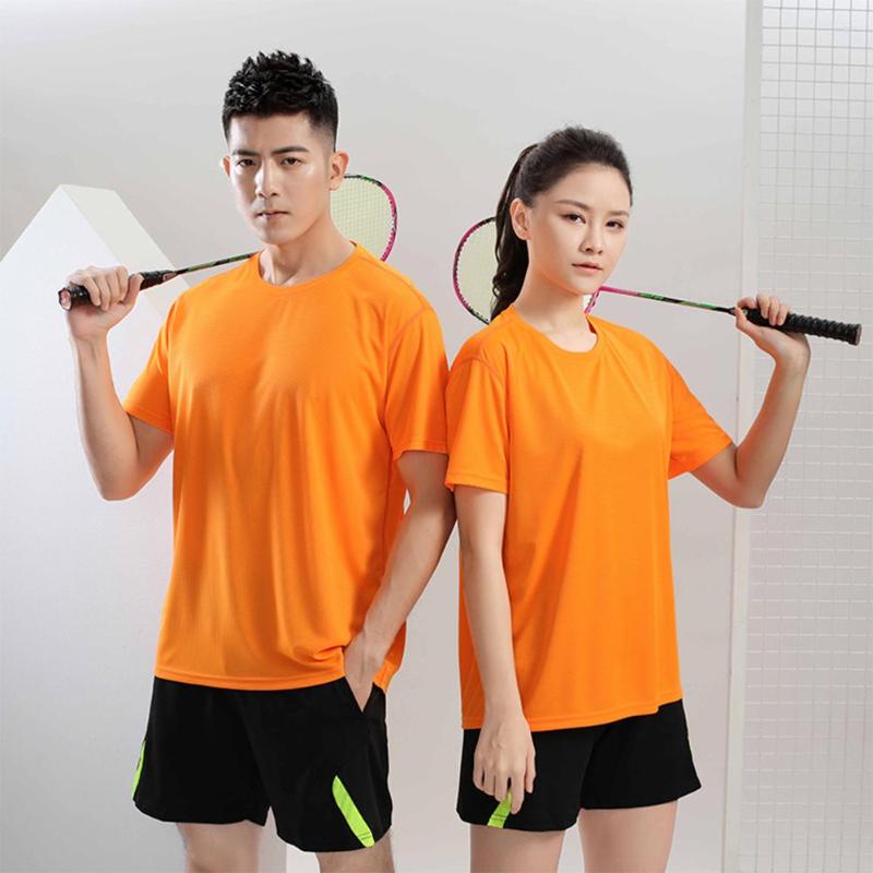 

Men's T Shirts Unisex Mens Womens Short Sleeve Quick Dry T-Shirts Sports Training Running Tops, Orange