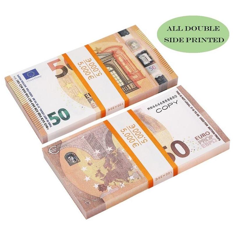 

Halloween Supplies Prop 10 20 50 100 Fake Banknotes Movie Copy Money Faux Billet Euro Play Collection And Gifts219A Drop Delivery To Dhutx