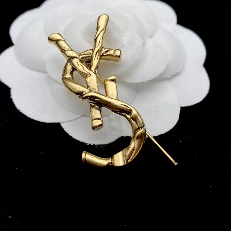 

Bamboo Texture Brooch Designer Letter Brooch Pins Luxury L Fashion High Quality Jewelry Women Men Unisex Gold Broochs D2110264HL