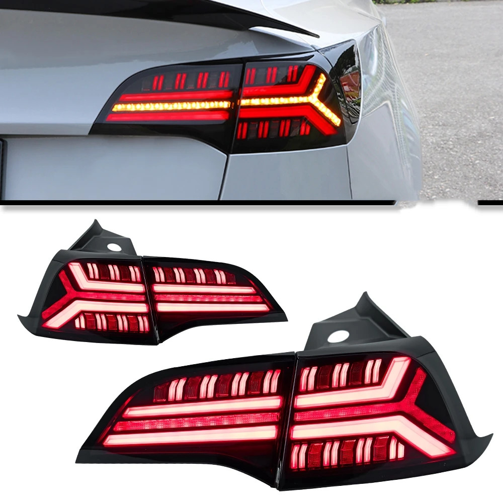 

Taillight For Tesla Model Y Model3 Model 3 Tail Lights With Sequential Turn Signal Animation Brake Parking Lights