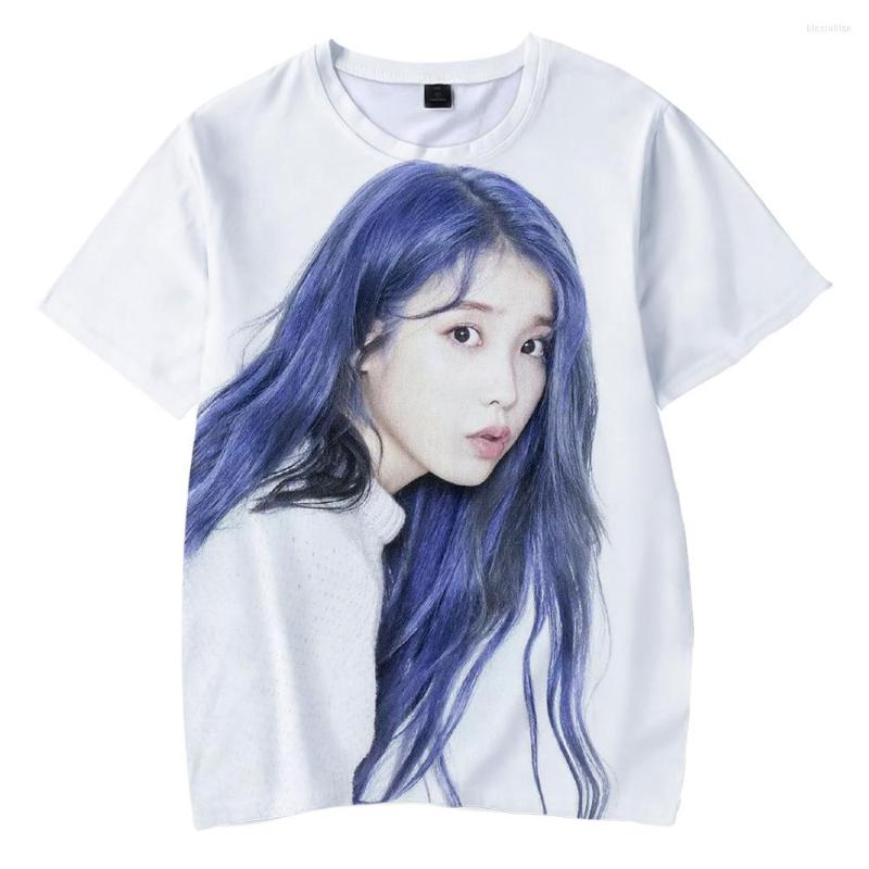 

Men's T Shirts 2023 Kpop Singer IU 3d Printed T-shirt Unisex Fashion Harajuku Casual Short Sleeve Hip-hop Streetwear Tee Tops, Gold