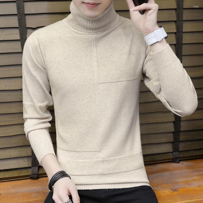 

Men's T Shirts Pullover Mens Sweaters Plus Size Slim Solid Thermal Sweater T-Shirt Tops Turtleneck Warm Breathable Casual Loose, Wine red