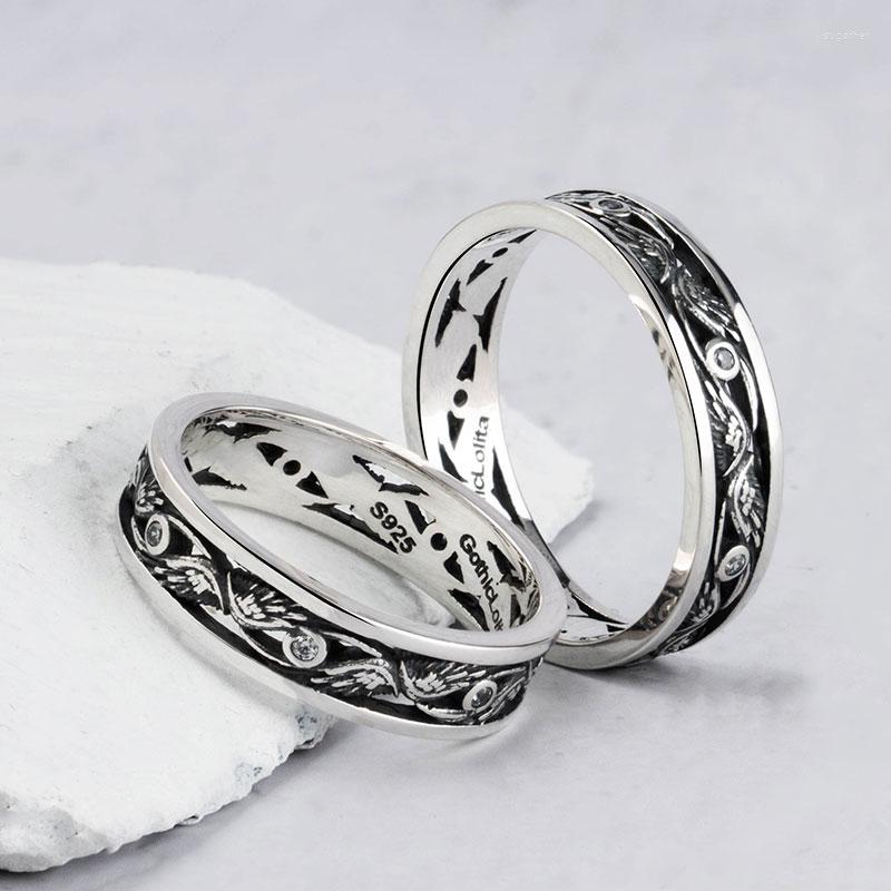 

Cluster Rings The Eye Of Horus Feather S925 Sterling Silver For Man And Women Fashion Jewelry