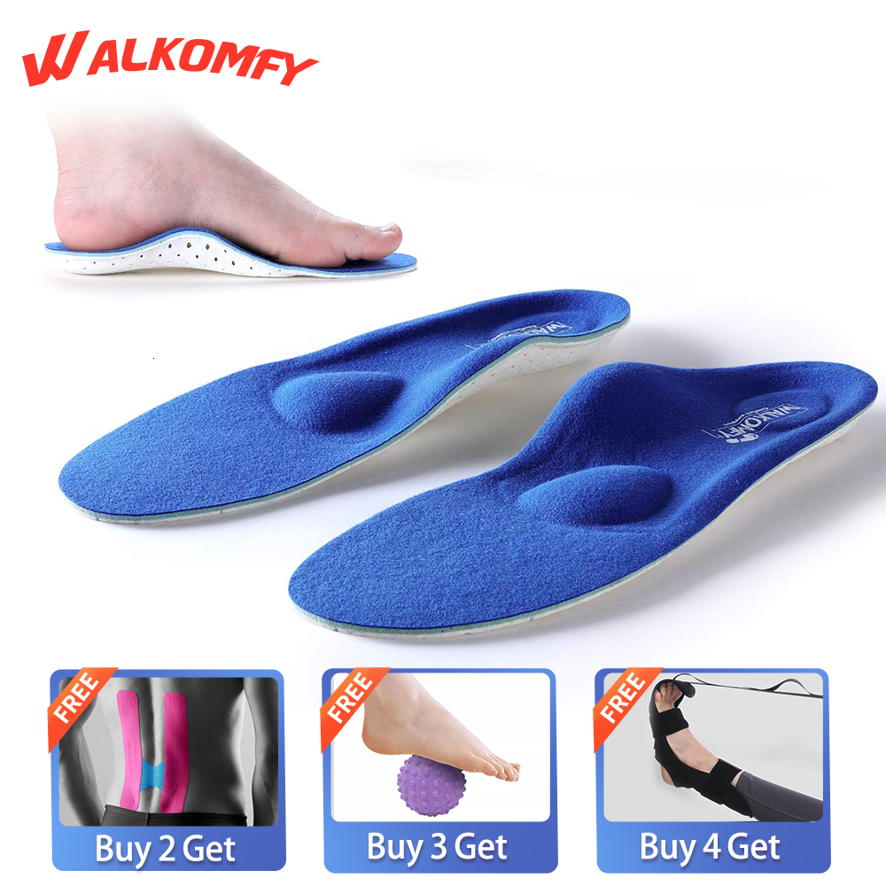 

Shoe Parts Accessories Walkomfy Plantar Fasciitis Pain Relief Ortics-Flat Feet Arch Support Insoles Insert For Walking Running Hiking Men Women 230217