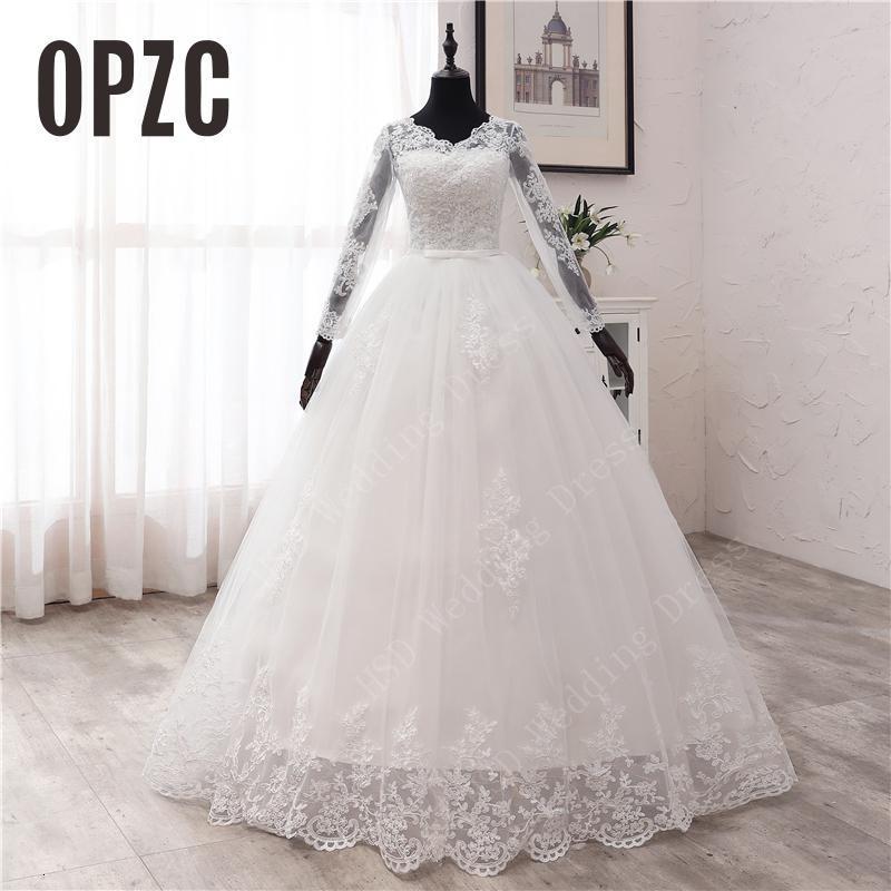 

Party Dresses Spring Lace Appliques Wedding Dresses Long Sleeve Vestidos De Novia White V-Neck Princess Bride Wedding Gowns Plus Size 230217, Off shoulder floor