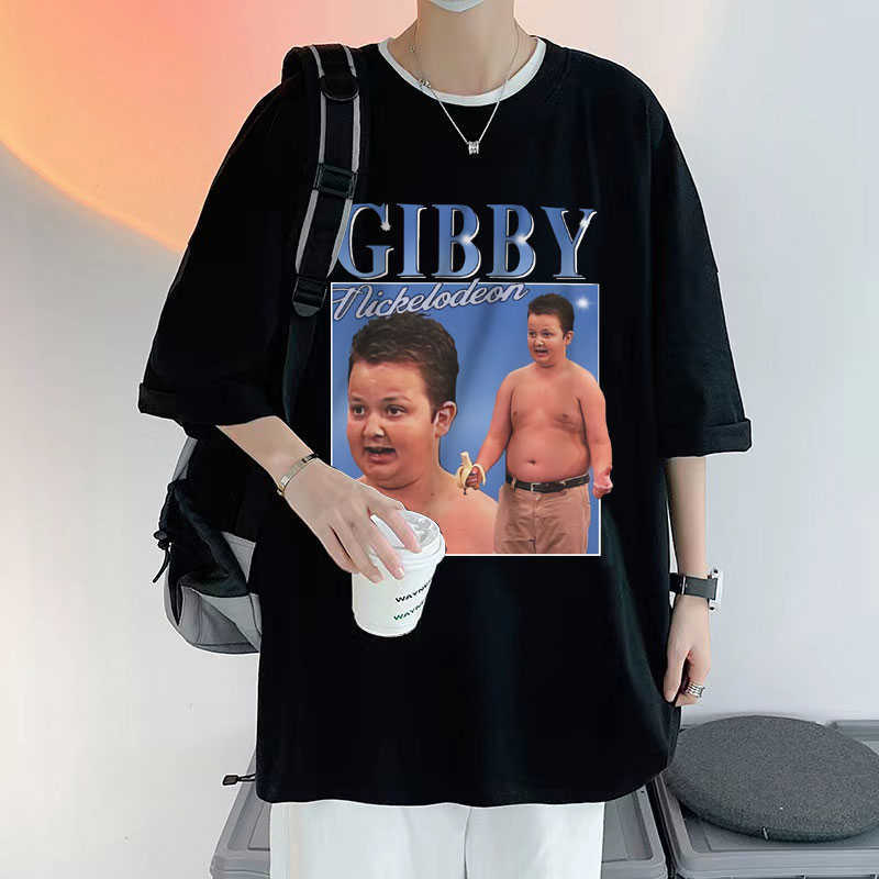 

Men's T-Shirts Funny Gibby Meme Icarly Tshirt Short Sleeved Men Women TV Show Noah Munck Graphic Print Oversized Tshirt Tops Unisex Streetwear J230217, Red