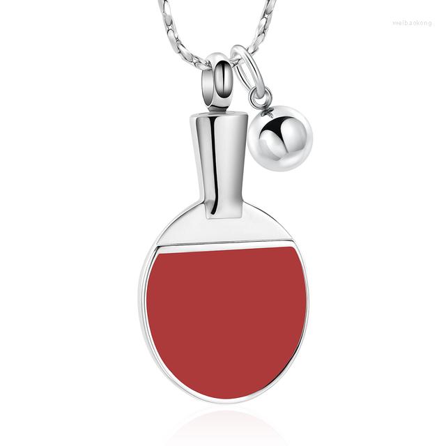 

Pendant Necklaces Ping Pong Stainless Steel Cremation Jewelry For Women Men Keepsake Memorial Urn Necklace Hold Ashes Of Loved Ones