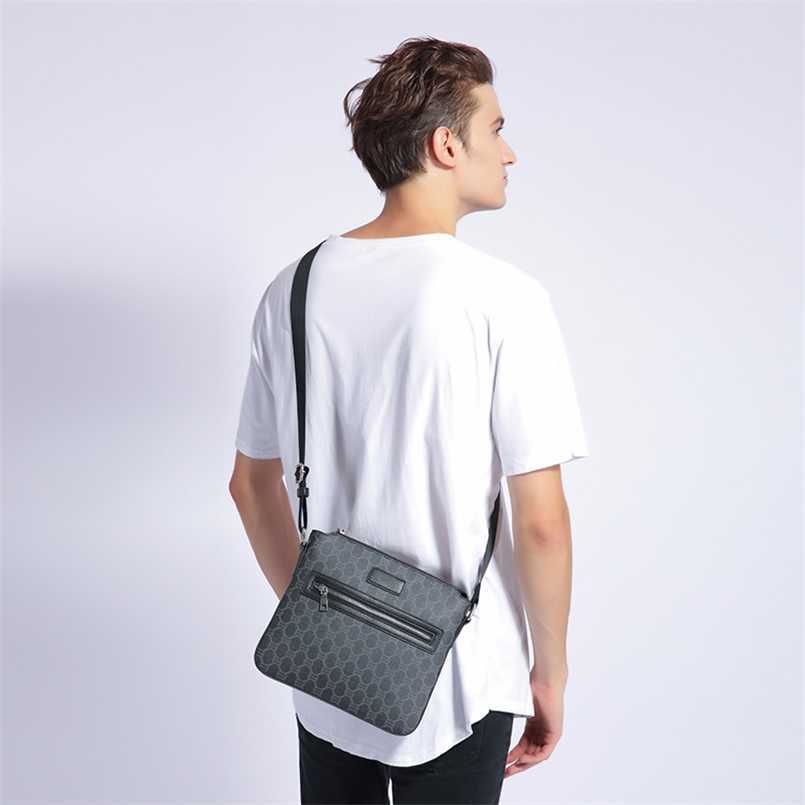 

new men's bag senior feeling flower small square bag versatile young men's underarm bag sling single-shoulder messenger bag, Old black flower