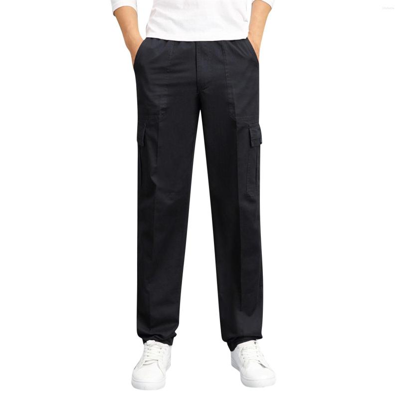 

Men's Pants Mens Cotton Pocket Lace Up Solid Trousers Overall 1 Year, Green