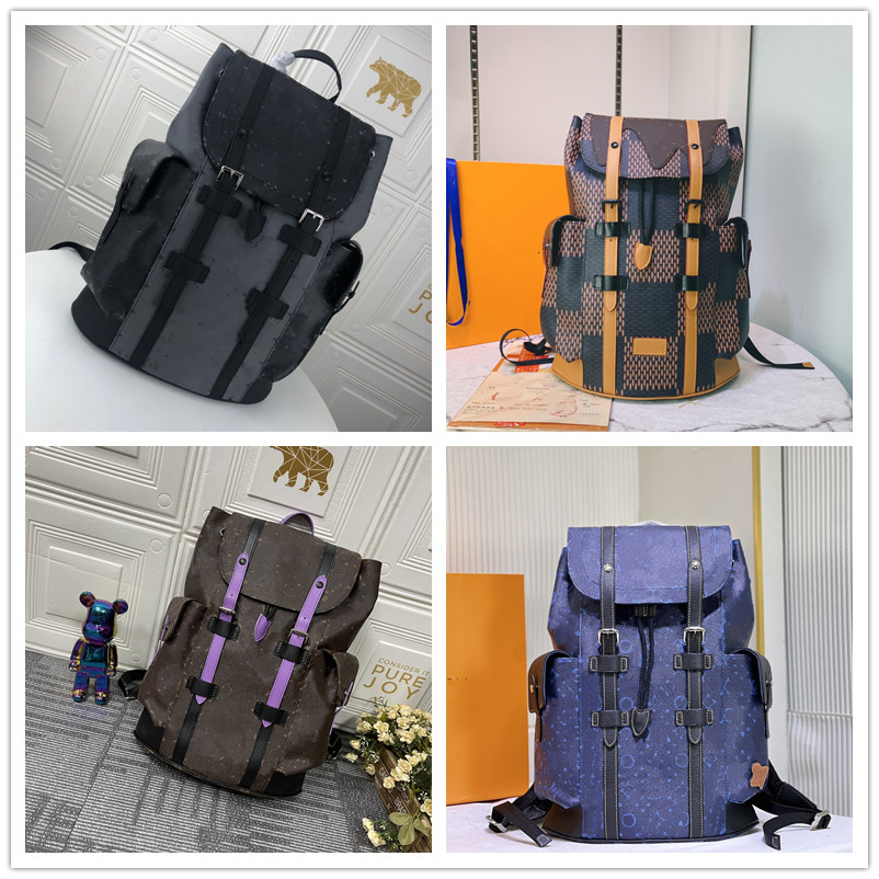 

Christopher Backpack Mens Designer Book Bags Wallet Eclipse Reverse Large Capacity Trend Briefcase Handbags Travel Bag Canvas Leather Business Totes Women Purse, N41379 41 x 47 x 13 cm