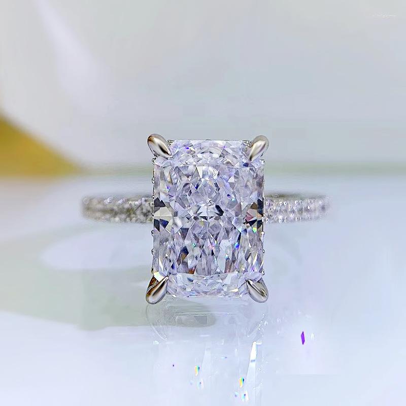 

Cluster Rings 2023 S925 Silver 3- Redian Cut Small Rock Candy Diamond Ring