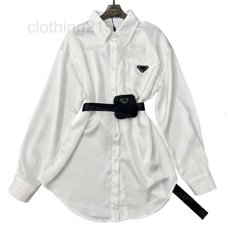 

Women' T-Shirt Designer Women with Waistband Metal Badge Spring Summer Breathable ee Lapel Neck ees YLUD, White