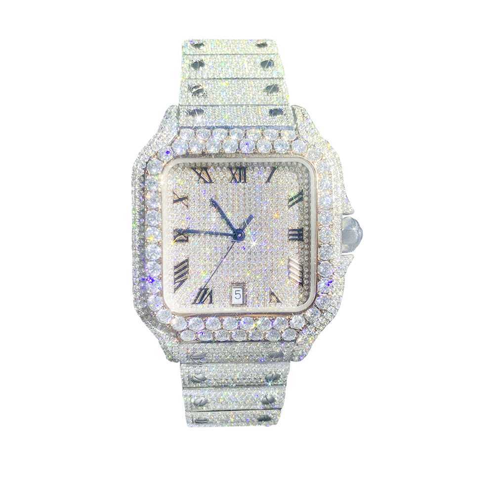 

High Quality Fashion Iced Out WatchesMens Wrist Luxury Round Cut Lab Grown Watch Wholesale Hip Hop Rapper WatcFor Men ALAV, Vvs1 d moissanite watch