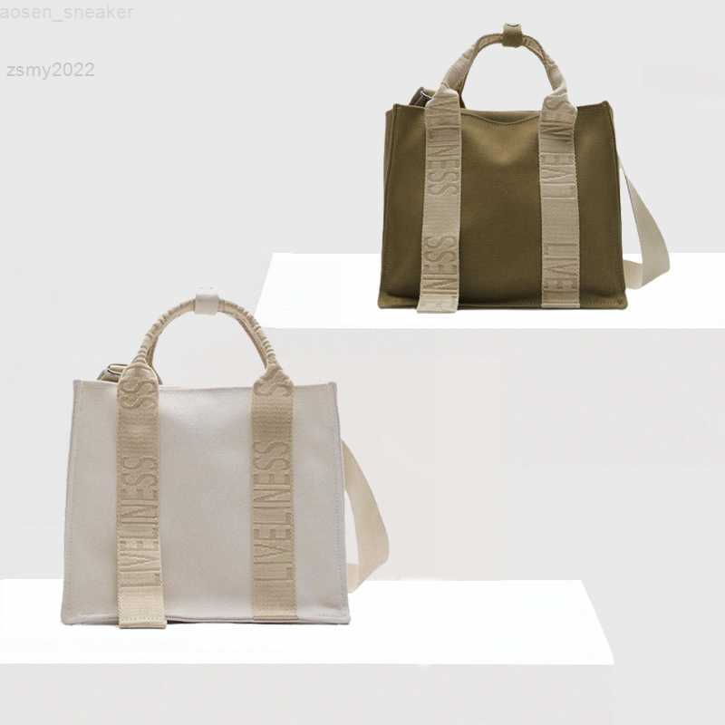 

Printed Canvas Tote Bag Casual Letter Shopping Shoulder Messenger Bag Purses and Handbags Crossbody Bags For Woman 2021, Beige