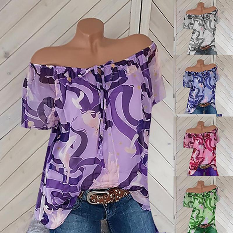 

Women's Blouses Order Shirts Women Loose Floral Print Neck Blouse Pullover Tops Shirt Active, Grey