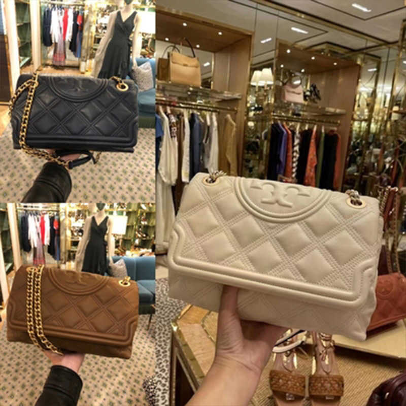 

women's bag fleming diamond plaid sheepskin small fragrance sling single shoulder cross body chain bag, Black large size