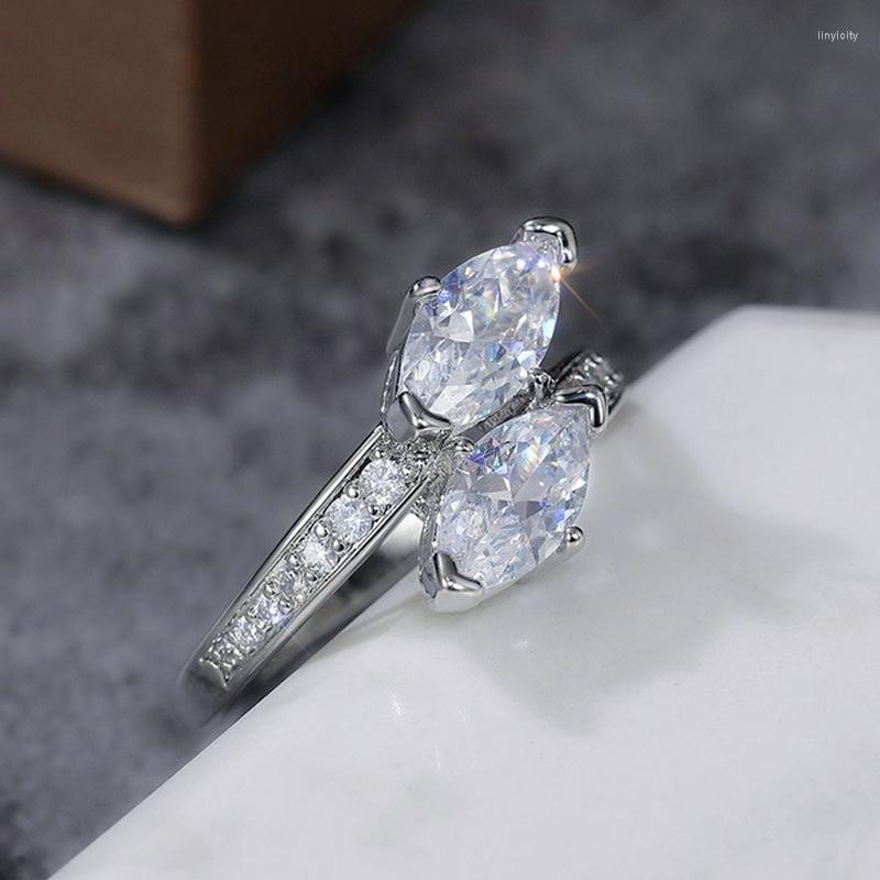 

Wedding Rings CAOSHI Fashionable Design Ring For Women Brilliant Zirconia Stylish Jewelry Unique Charm Chic Gift Statement Accessories