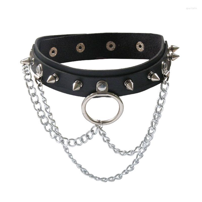 

Choker Leather Spiked Punk Collar Women Men Rivets Studded Chocker Chain Chunky Necklace Goth Jewelry Gothic Emo Accessories