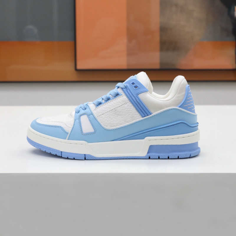 

Shoes Platform Shoes Designer Men Trainer Sneaker Women Top Leather Printing Embossed Grained Rubber Runner Trainers Low Sneakers 35-46 With Box NO268, 11