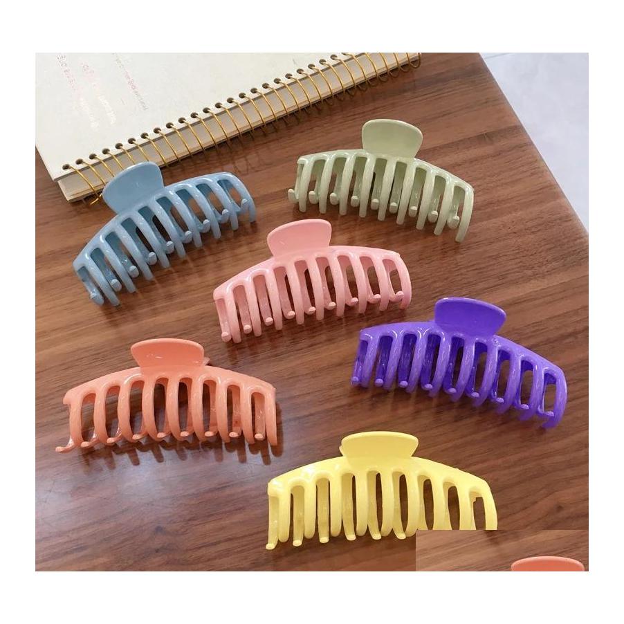 

Clamps Solld Color Claw Clip Large Barrette Crab Hair Claws Bath Ponytail For Women Girls Accessories Headwear Drop Delivery Jewelry Dhxoi