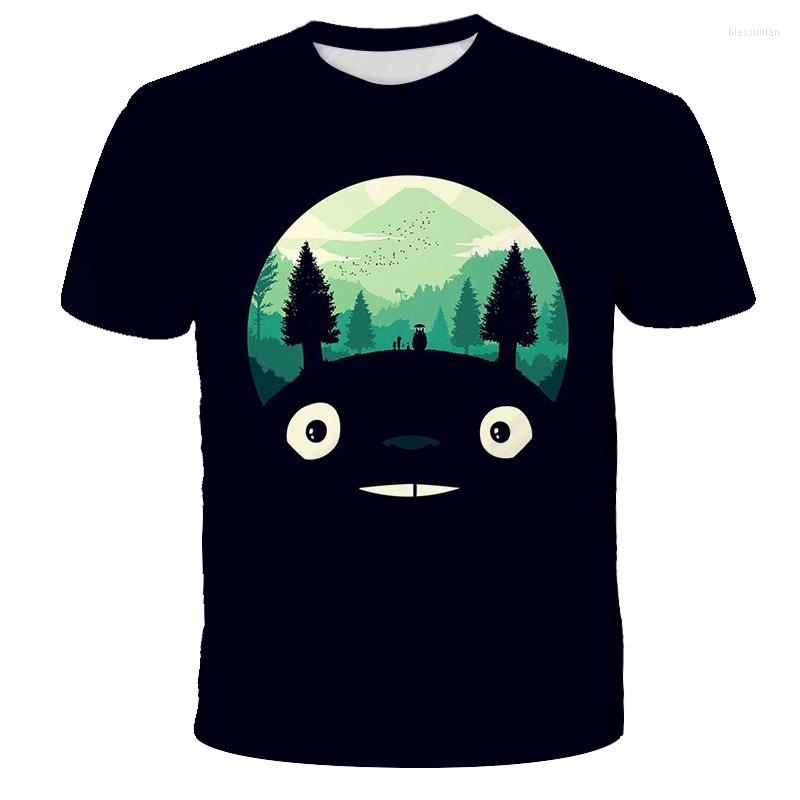 

Men's T Shirts 2023 Men Women Fashion Short Sleeve Tees Tops Miyazaki Hayao Kawaii Japanese Anime Totoro 3D Printed T-shirt Streetwear Shirt