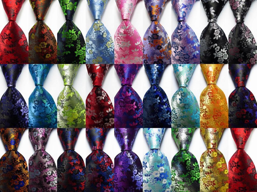 

Bow Ties Fashion Floral Paisley Tie Men's 9cm Silk Necktie Set Pink White Red JACQUARD WOVEN