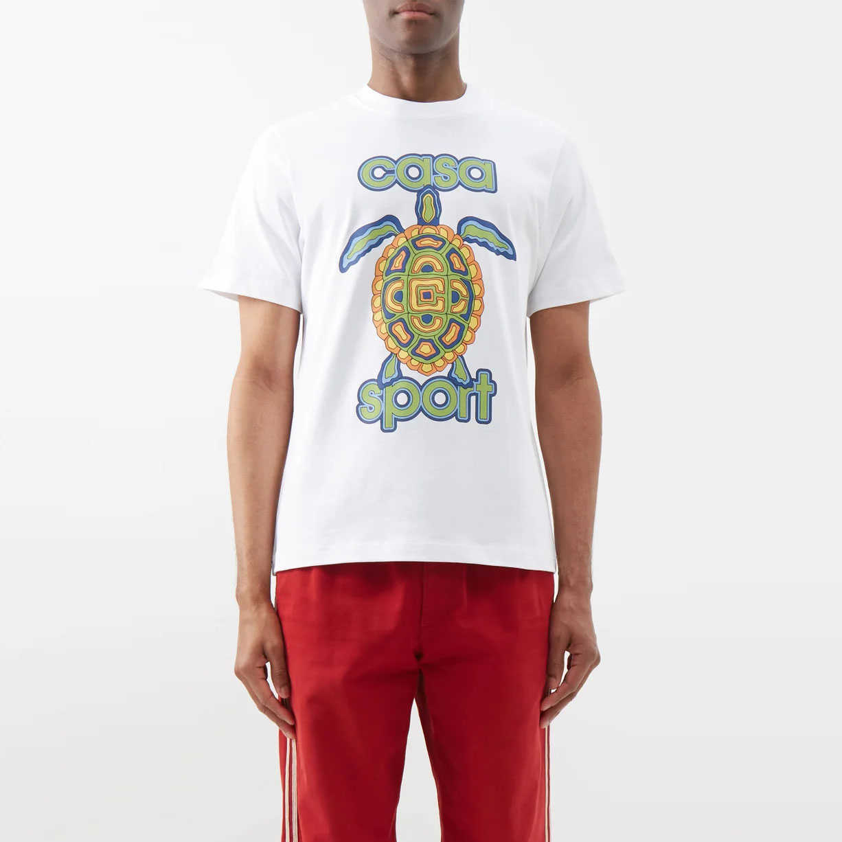 

Summer Casablanca 23ss Designer T shirt Men and Women Loose Versatile Tees Short-sleeve Fashion T-shirt Beach Polos, White