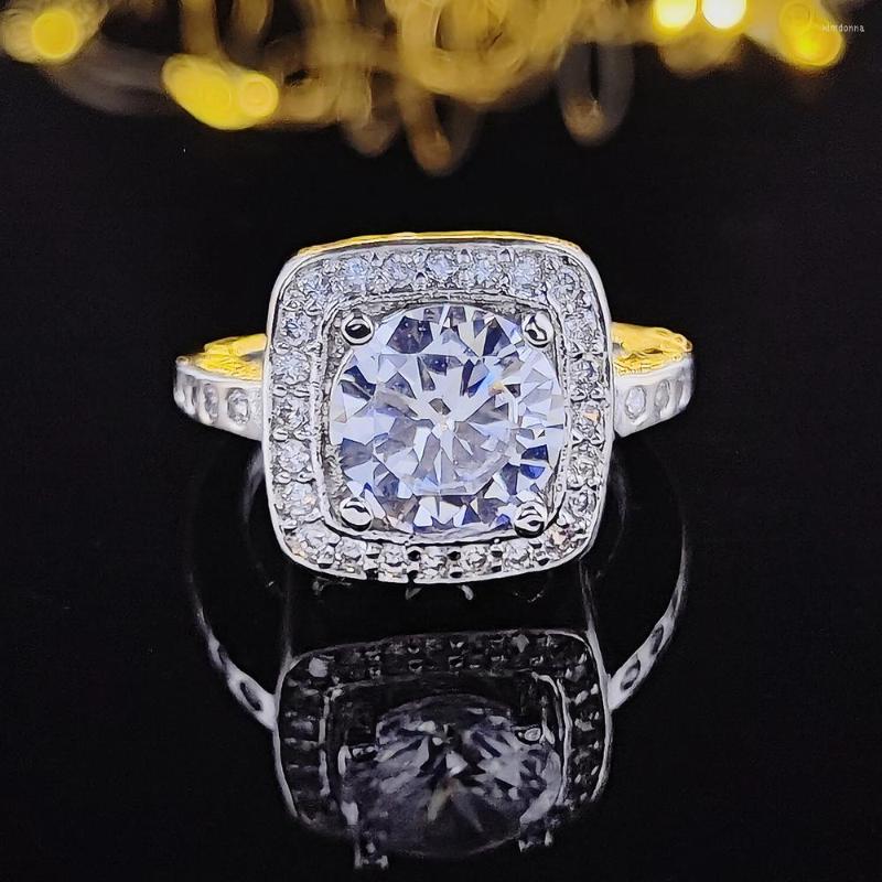 

Wedding Rings Purple White Silver Color For Women Luxury Engagement Jewelry R657