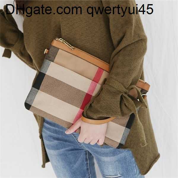 

qwertyui45 Shoulder Bags New Clutch Bags Canvas Desigener Brand Day Cluthes Cow Leather Hand Bag Purses Vintage Tote 021723H, Brown-plaid