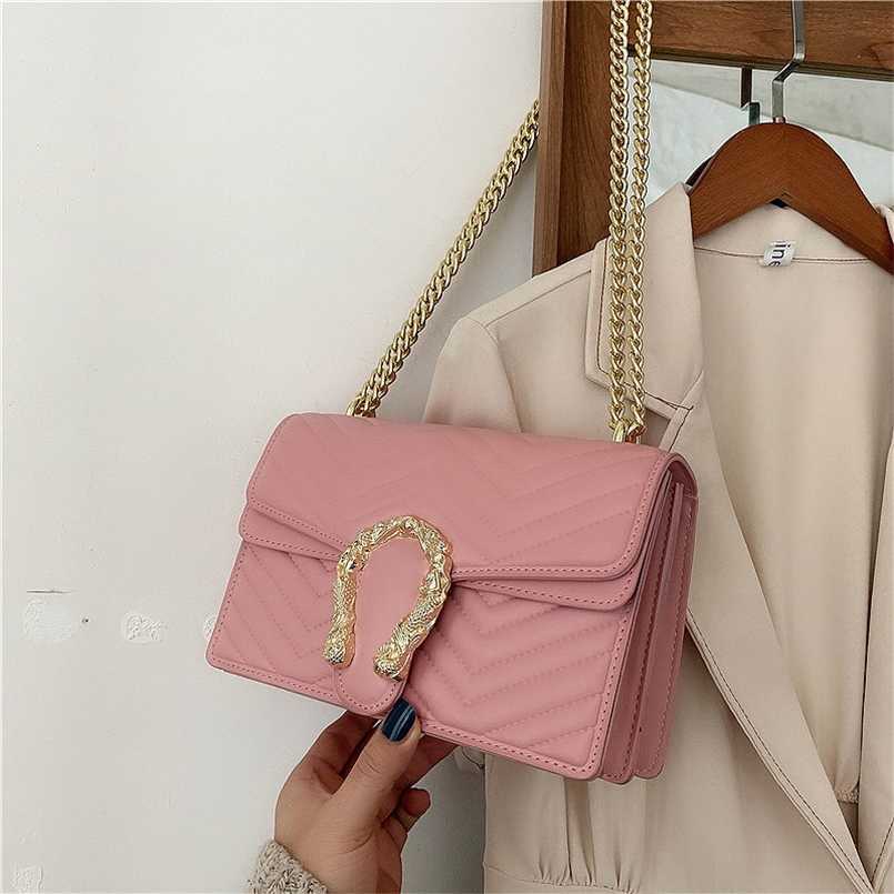 

Women's Bag New Gold Chain Crossbody One Shoulder Double Compartment Flap Small Square Bag Beautiful Versatile, White8