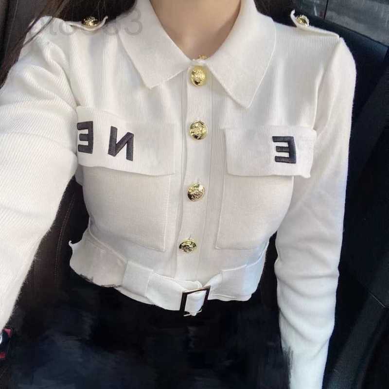 

Women' Jackets Design Embroidery Letters Designers Gold Button Short Single Breasted Outerwear Coats Fashion Apparel 7GPK, White