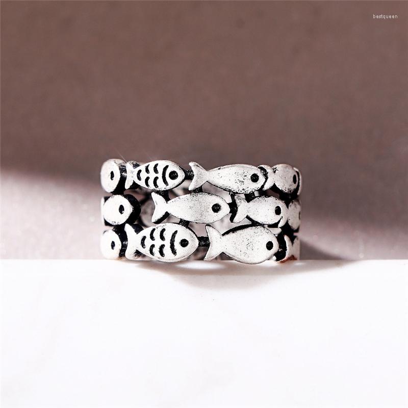 

Wedding Rings YOUHAOCC Creative School Of Fish Ring Cute Index Finger Personalized Fashion Ladies Jewelry Accessories