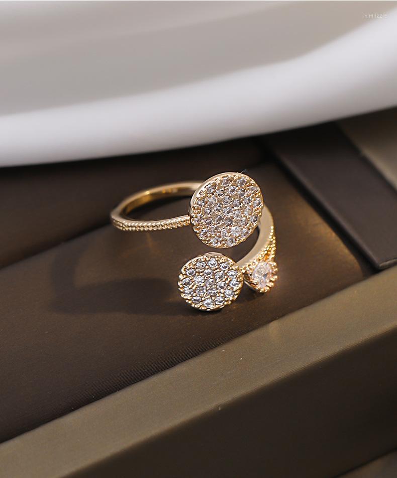 

Wedding Rings 2023 Korean Exquisite Geometric Round Ring Women's Fashion Temperament Simple Versatile Open