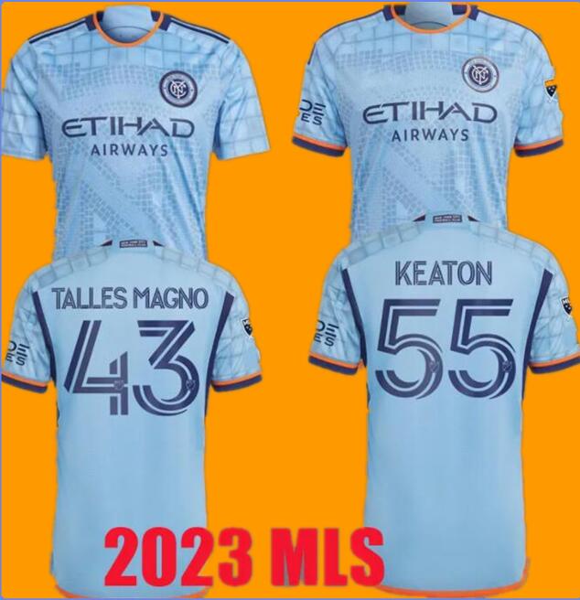 

mls 2023 2024 New York City FC soccer jersey home away NYCFC 23 24 THIAGO MORALEZ Talles Magno Keaton fans player version football shirts, Black