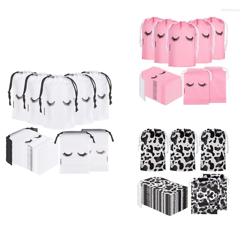

Cosmetic Bags Kf-100Pcs Lash For Clients Goodie Aftercare Eyelash Extensions Makeup, Pink