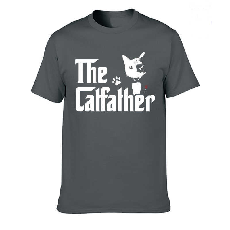 

Men's T-Shirts The CatFather Father Of Cats Dad Funny T Shirts Men Summer Cotton Harajuku Short Sleeve O Neck Streetwear T-shirt Tops -3XL L230217