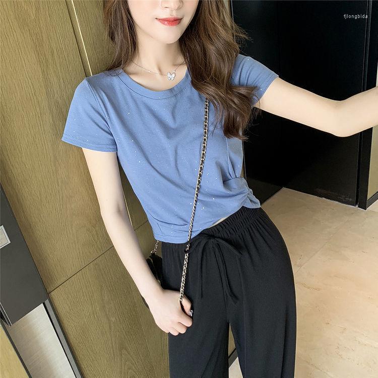 

Women' T Shirts Woman Tshirts Cotton Irregular Short-Sleeved T-shirt Women' Summer Top Flow Tops Mujer Camisetas, Picture shown