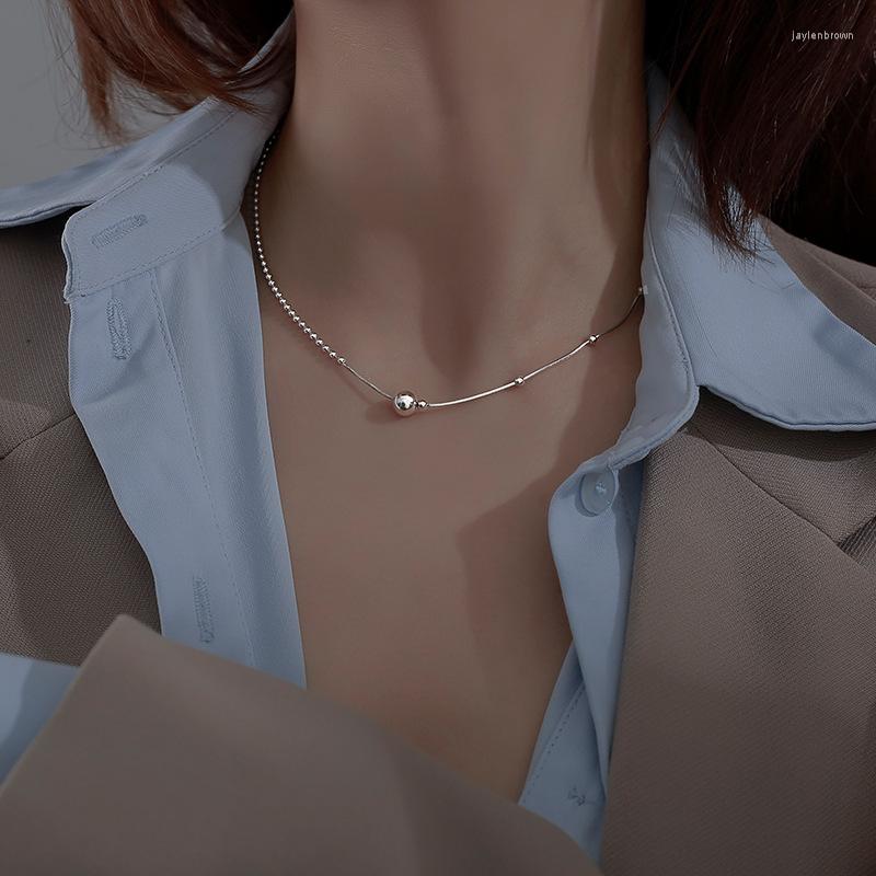 

Pendant Necklaces Fashion Simple Small Round Bead Charm Pendants Short Necklace For Women Girls Statement Chocker Sweet Jewelry Gift Dz641