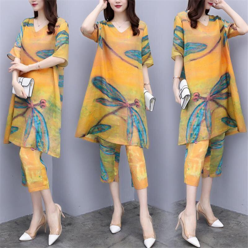 

Women' Tracksuits Summer 2 Piece Sets Women Short Sleeve Tops And Wide Leg Pants Suits Casual Office Tracksuit SetsWomen, Picture shown