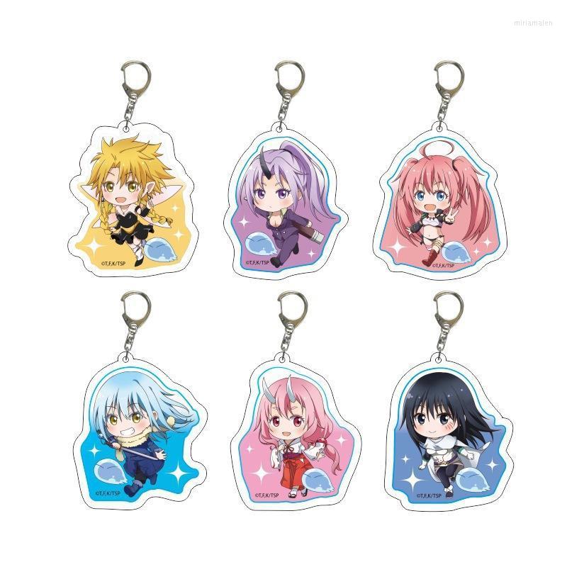 

Keychains Keychain Woman That Time I Got Reincarnated As A Slime Key Chain Men Pendant Ring Unisex Elegant Holder Jewelry Llaveros Miri22