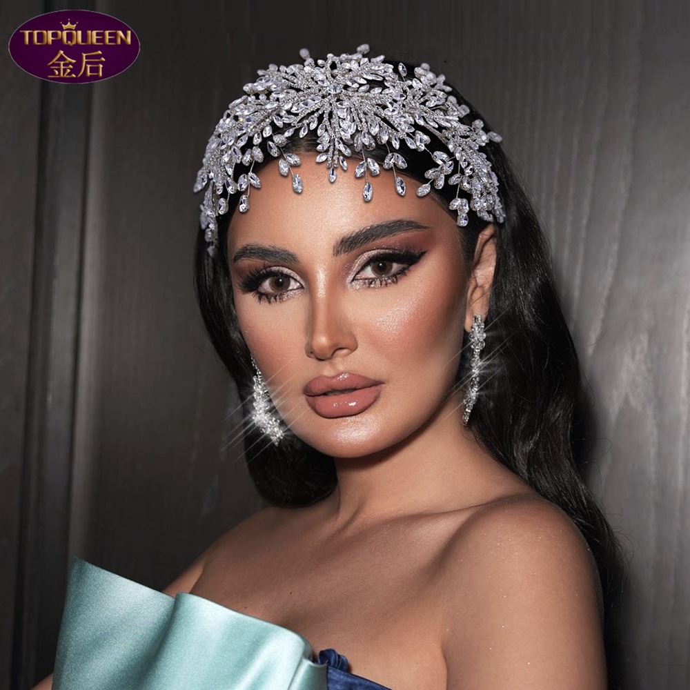 

Diamond Tiara Hair Hoop Baroque Crystal Bridal Headwear Crown Rhinestone with Wedding Jewelry Diamond Bridesmaids Crowns Headpieces HP482