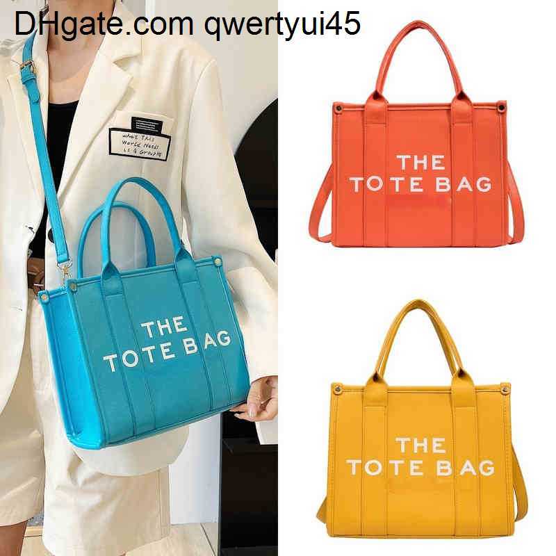 

qwertyui45 Totes Fashion Designers Tote Handbags for Women Letter Printing Female Large-Capacity Canvas Shoulder Bags 021723H, Red