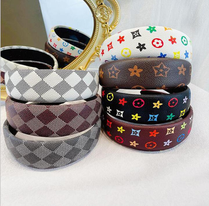 

7colors Fashion Designer Brand Letter Red Green Stripe Print Wide Edge Knotted headbands Turban Headband Headwraps Women Hair Hoop Headwear Accessories