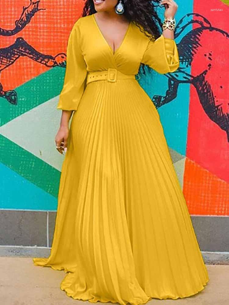 

Casual Dresses Birthday Maxi For Women Party Pleated Dress Long Sleeve Elegant Chiffon Vintage Streetwear Wholesale Drop, Black