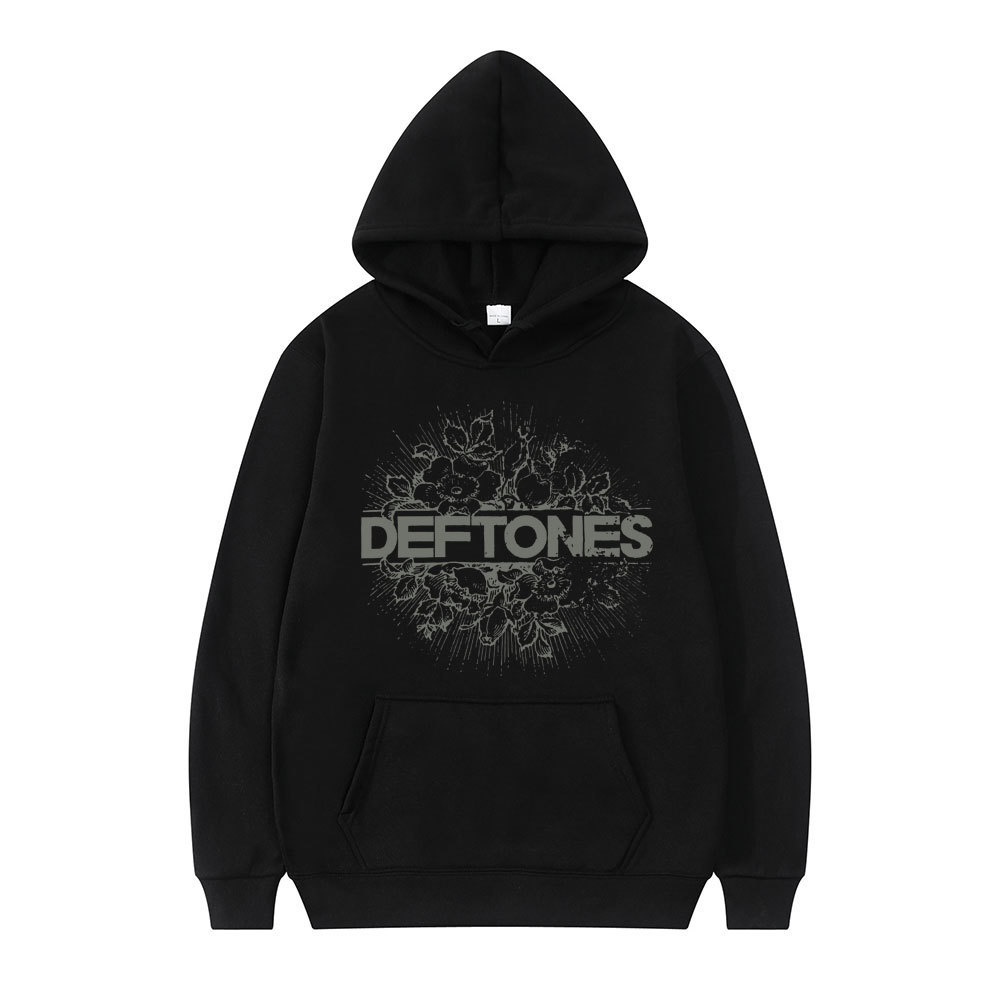 

Mens Hoodies Sweatshirts Fashion Punk Metal Rock Band Deftones Hoodie Floral Burst Print Sweatshirt Men Women Vintage Casual Pullover Streetwear Couples 230216, Orange